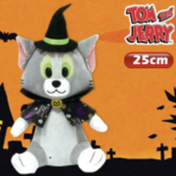 New Official Tom and Jerry Halloween Dress-up Tom Plush 25cm Japan - Picture 1 of 3